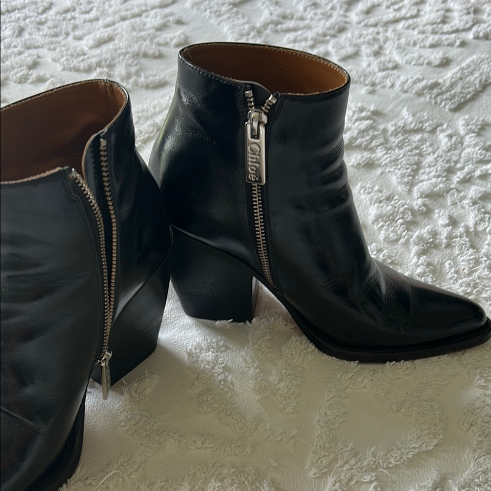 Chloe Black Ankle Boots - Picture 2 of 7